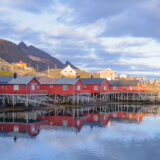 Cabins in the fishing village Tind at Lofoten I - Signed and numbered, and shipped wordwide by Eva Eidsheim Photography