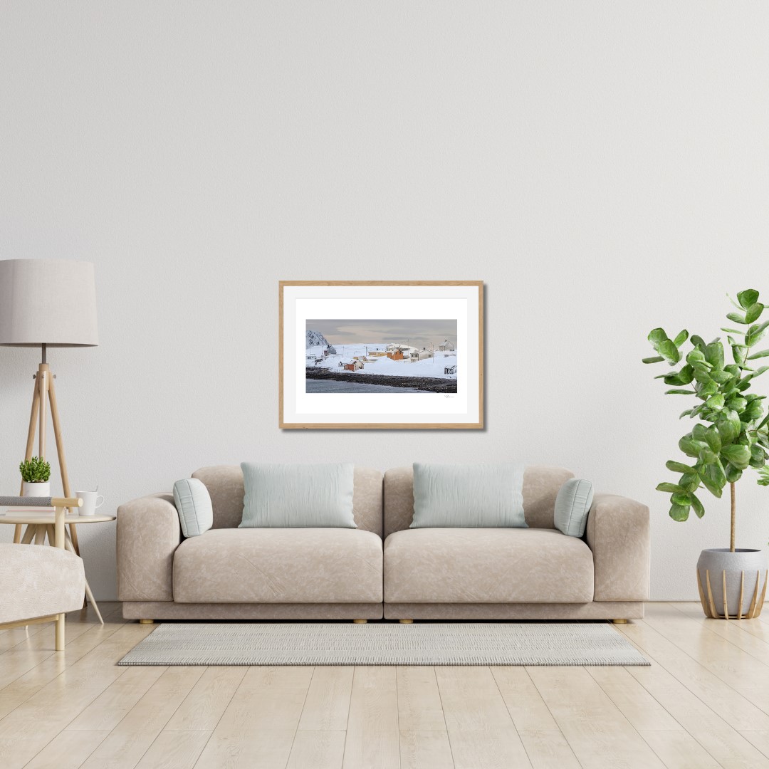 Fine Art Prints - Arctic winter Sarnesfjord I. All photographs are available in a limited edition of only 250 prints. Visit the gallery to the Norwegian photographer Eva Virkesdal Eidsheim.
