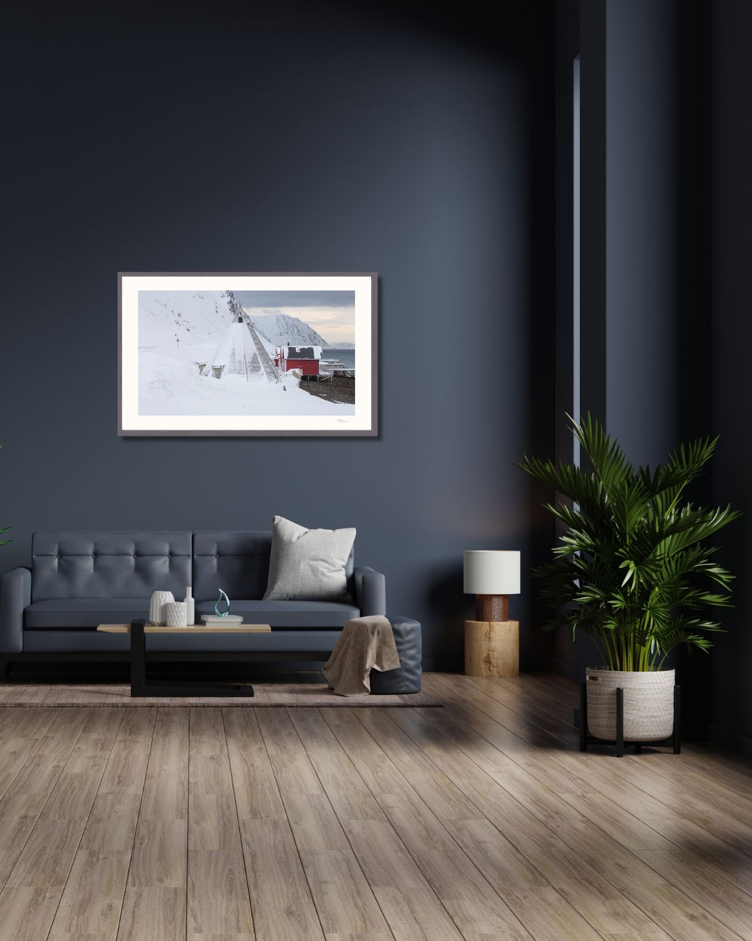 Fine Art Prints. Arctic winter Sarnesfjord II. Visit the gallery to the Norwegian photographer Eva Virkesdal Eidsheim.