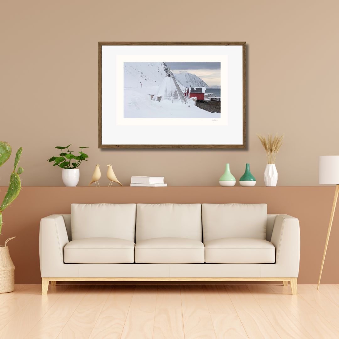Fine Art Prints. Arctic winter Sarnesfjord II. Visit the gallery to the Norwegian photographer Eva Virkesdal Eidsheim.