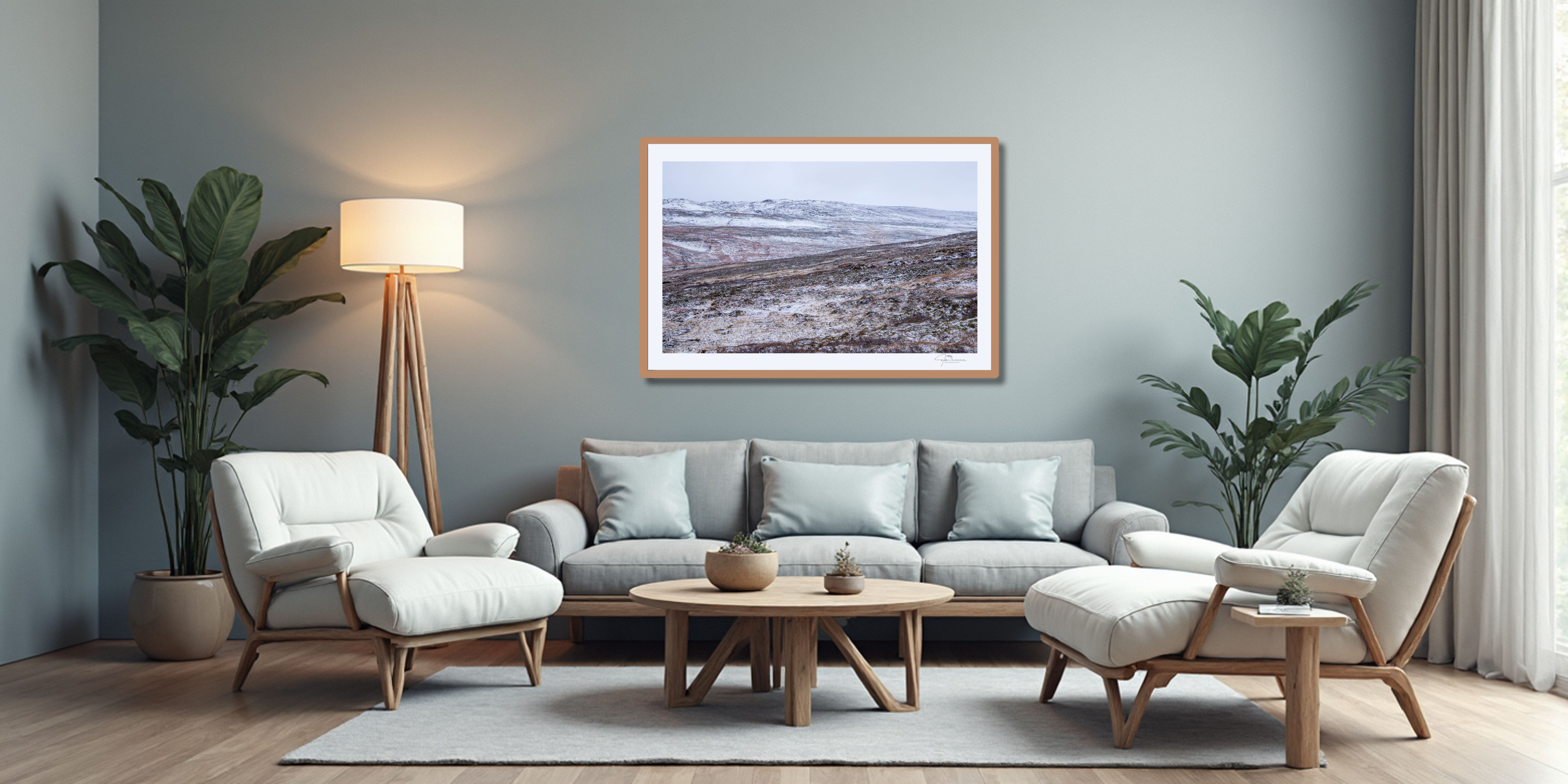 Fine Art Print - Skaidi`s frosted landscape II. Visit the gallery to the Norwegian photographer Eva Virkesdal Eidsheim.