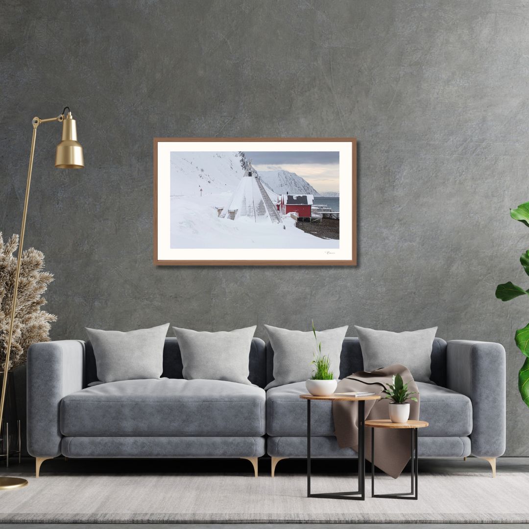 Fine Art Prints. Arctic winter Sarnesfjord II. Visit the gallery to the Norwegian photographer Eva Virkesdal Eidsheim.