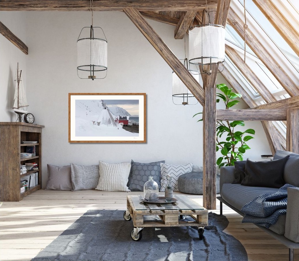 Fine Art Prints. Arctic winter Sarnesfjorden II. Visit the gallery of the Norwegian photographer Eva Virkesdal Eidsheim.