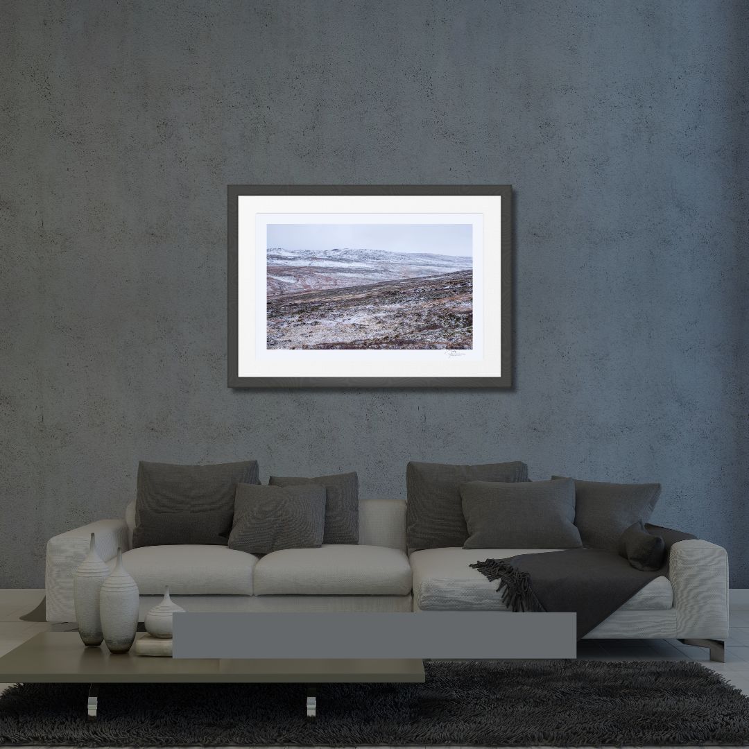 Fine Art Print - Skaidi`s frosted landscape II. Visit the gallery to the Norwegian photographer Eva Virkesdal Eidsheim.