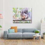 Fine Art Prints. Squirrel with nut III. Visit the gallery to the Norwegian photographer Eva Virkesdal Eidsheim.