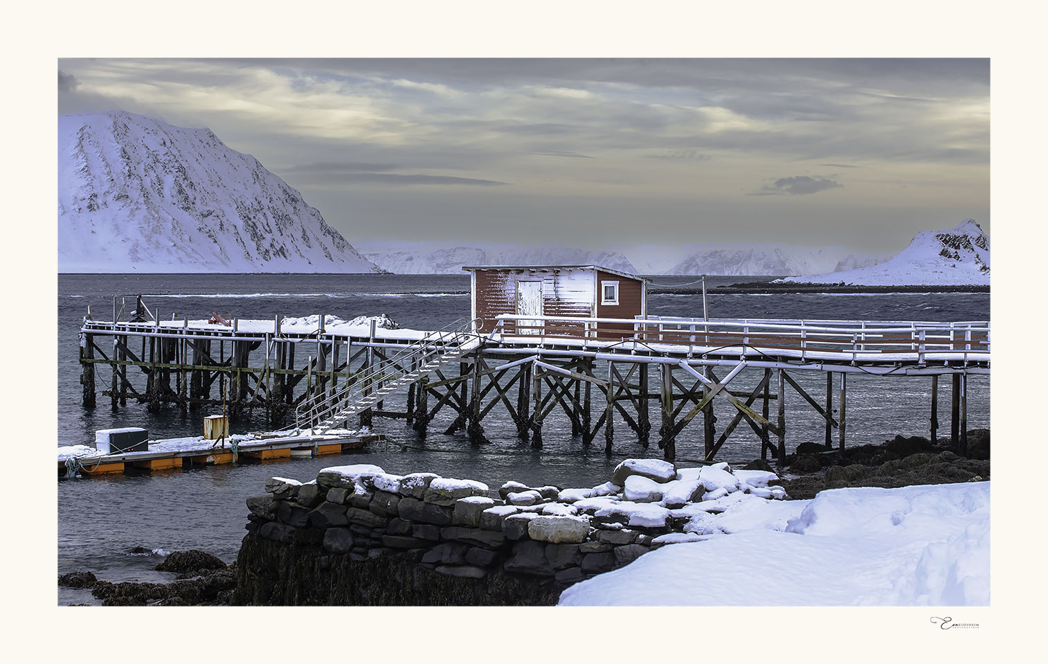 Fine Art Prints - Arctic winter Sarnesfjord III. All photographs are available in a limited edition of only 250 prints. Visit the gallery to the Norwegian photographer Eva Virkesdal Eidsheim.