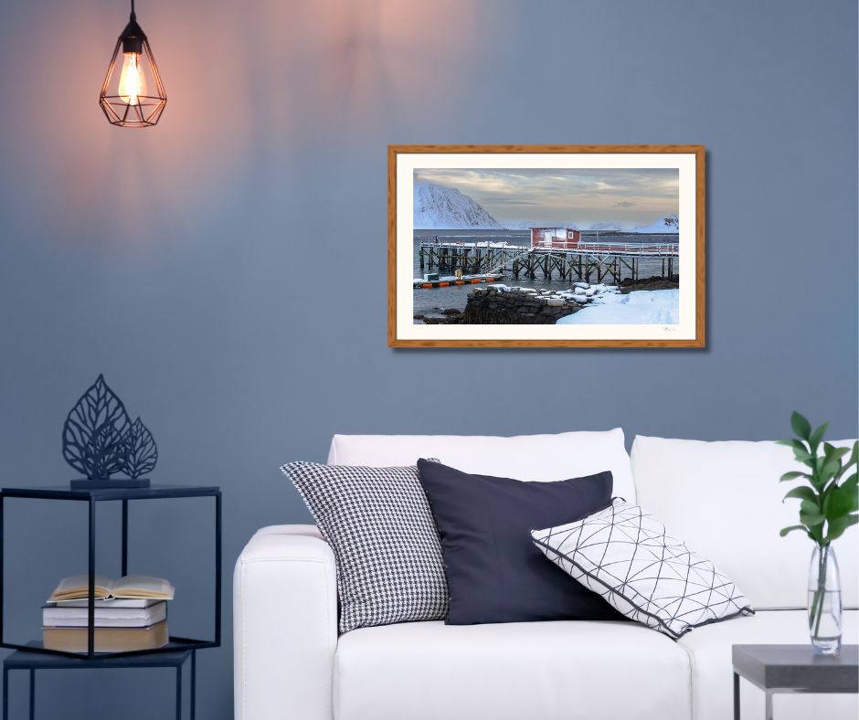 Fine Art Prints. Arctic winter Sarnesfjorden III. Visit the gallery of the Norwegian photographer Eva Virkesdal Eidsheim.
