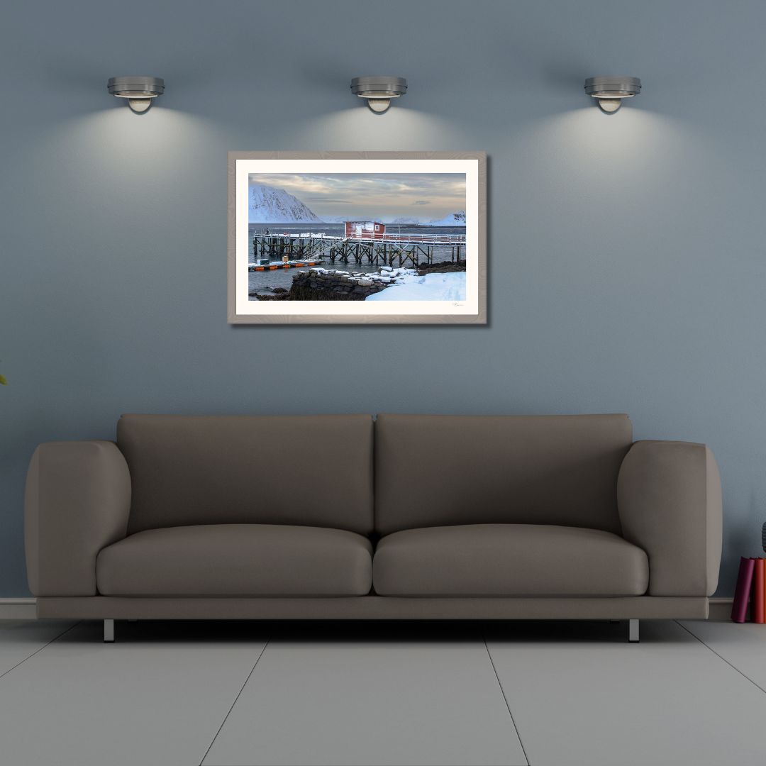 Fine Art Prints. Arctic winter Sarnesfjorden III. Visit the gallery of the Norwegian photographer Eva Virkesdal Eidsheim.