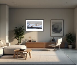 Fine Art Prints - Arctic winter Sarnesfjord I. All photographs are available in a limited edition of only 250 prints. Visit the gallery to the Norwegian photographer Eva Virkesdal Eidsheim.