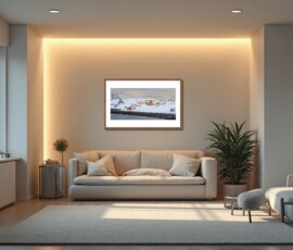 Fine Art Prints - Arctic winter Sarnesfjord I. All photographs are available in a limited edition of only 250 prints. Visit the gallery to the Norwegian photographer Eva Virkesdal Eidsheim.