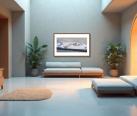 Fine Art Prints - Arctic winter Sarnesfjord I. All photographs are available in a limited edition of only 250 prints. Visit the gallery to the Norwegian photographer Eva Virkesdal Eidsheim.