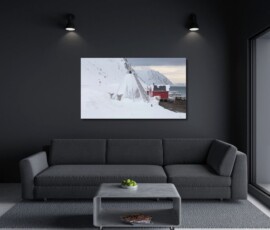 Fine Art Prints. Arctic winter Sarnesfjord IV. Visit the gallery to the Norwegian photographer Eva Virkesdal Eidsheim.