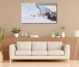 Fine Art Prints. Arctic winter Sarnesfjord IV. Visit the gallery to the Norwegian photographer Eva Virkesdal Eidsheim.
