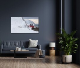 Fine Art Prints. Arctic winter Sarnesfjord IV. Visit the gallery to the Norwegian photographer Eva Virkesdal Eidsheim.