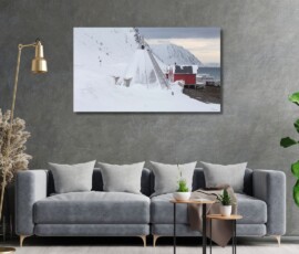Fine Art Prints. Arctic winter Sarnesfjord IV. Visit the gallery to the Norwegian photographer Eva Virkesdal Eidsheim.